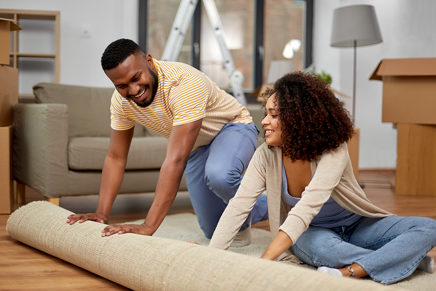 Carpeting Services Stock Image