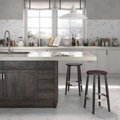 white tile floors in a Cocoa FL home