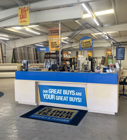 Vinyl plank display in Cocoa Showroom