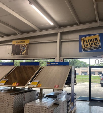 Vinyl plank display in Cocoa Showroom